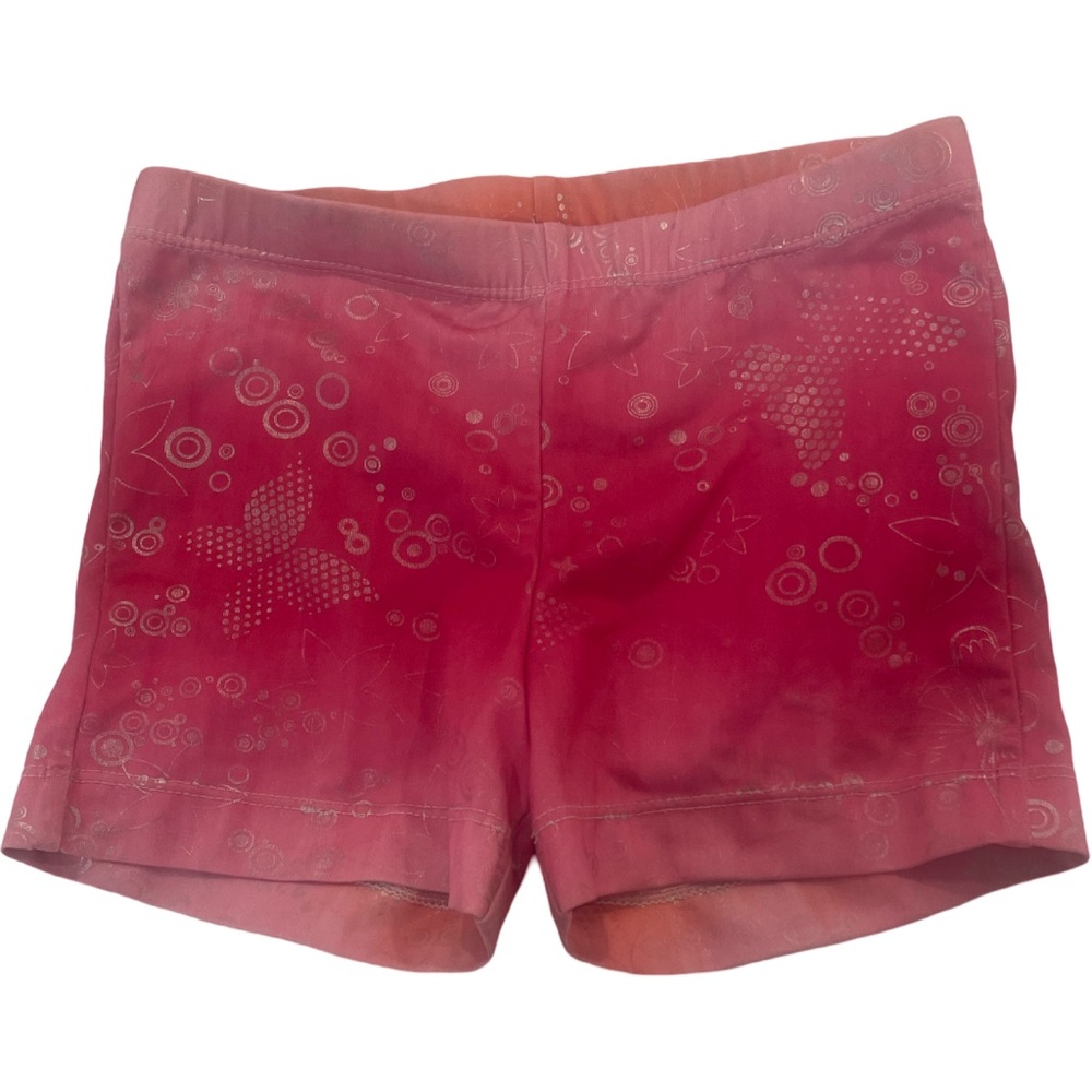 GUC Capezio Girls Small Pink Patterned Dance Shorts